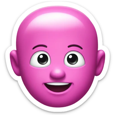 Pink teletubby sticker