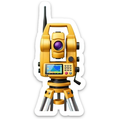 Digital survey using total station instruments sticker
