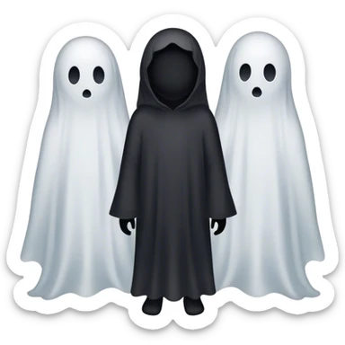  A silhouette of a person with faint, ghost-like childhood figures inside their body, representing how memories are stored deep within, even if they are not consciously accessible. sticker