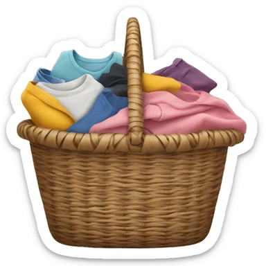 basket of clothes sticker