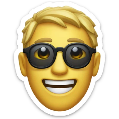 Diablo con lentes  sticker