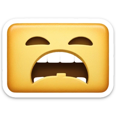 A rectangle eating a rectangle sticker