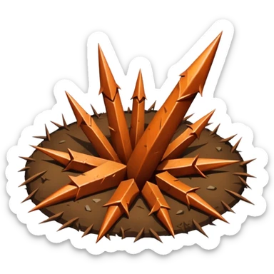 Sharp Thorns trap on the ground  sticker