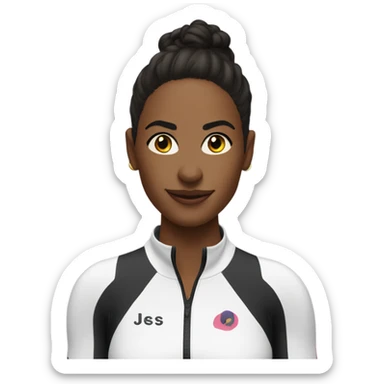 Jess king from peloton saying u go girl sticker