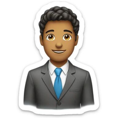 Un adolescent de 17 ans en costume cravate sticker