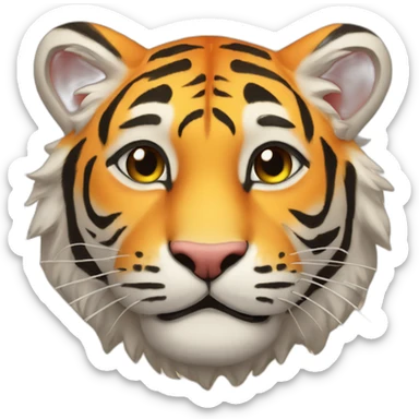 the sun with a baby tiger face sticker