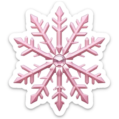 pastel pink snowflake  sticker