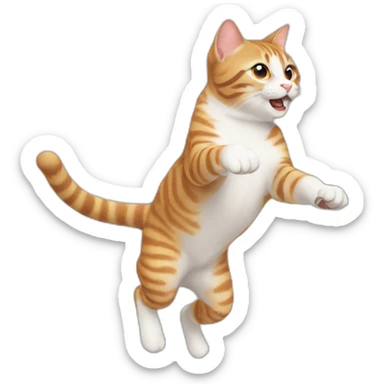 jumping-cat sticker