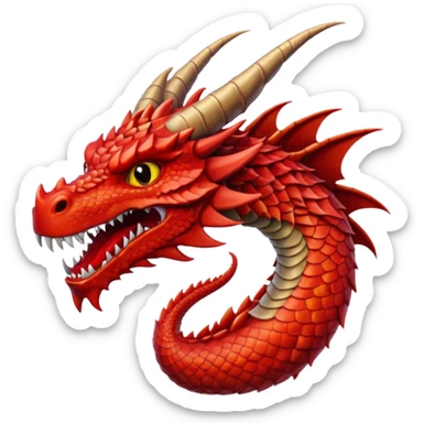 Red dragon sticker