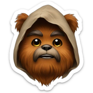 Ewok kiss sticker