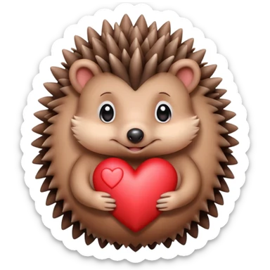 Hedgehog with love sticker