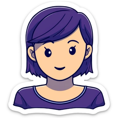 woman upper body sticker