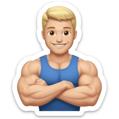 make an emoji of a developer showing bicepts sticker