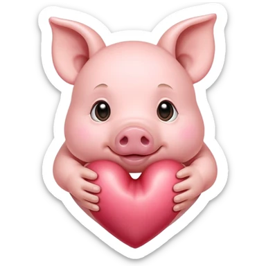 A baby oink heart sticker