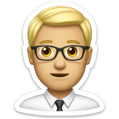 Male teacher blonde sticker