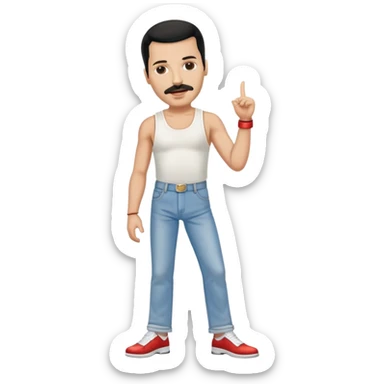 freddie mercury full body sticker