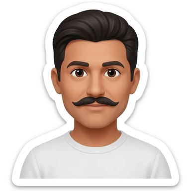 mexican male mustache "light brown skin color" sticker