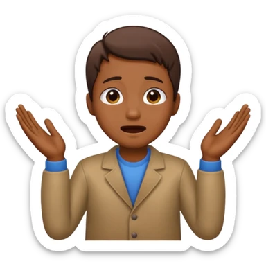 Crying with praise hands sticker