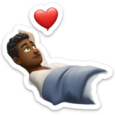 An emoji Daydreaming about love sticker