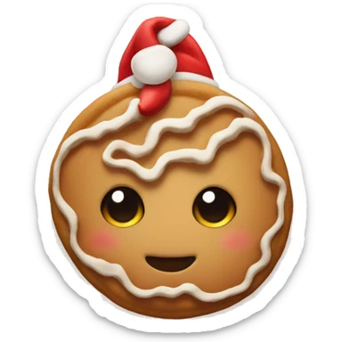 Cute christmas cookie sticker