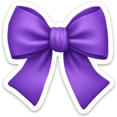 purple bow sticker