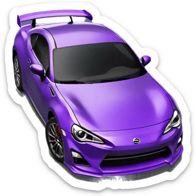 purple gt86 with a spoiler  sticker