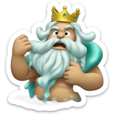 king triton puking sticker