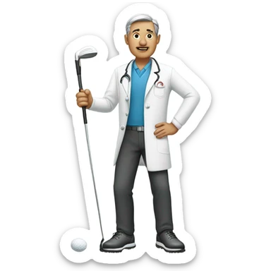 Golfing doctor sticker