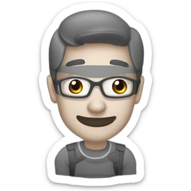 Comic drawing of Hyundai Santa Fe year 2010 dark grey sticker