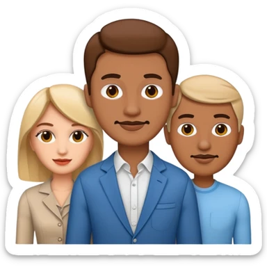 man reike moters ir vyro emogi veido generavimo su paper doll kotimizacija sticker