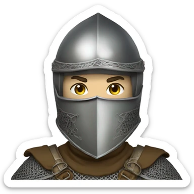 Elven Soldier with a bascinet and mask sticker