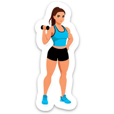 Gym girl sticker