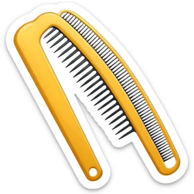 narrow hair comb sticker