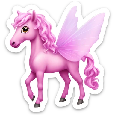 Beautiful pink fairy horse  sticker