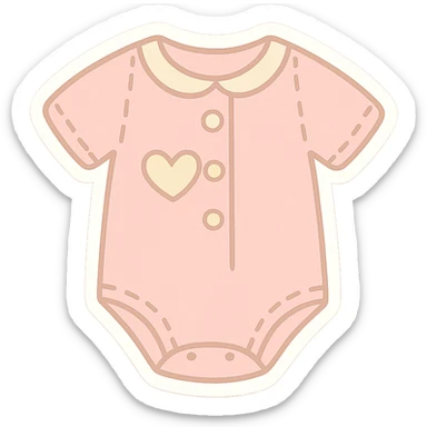 Recolor the blue onesie sticker in soft pastel colors sticker