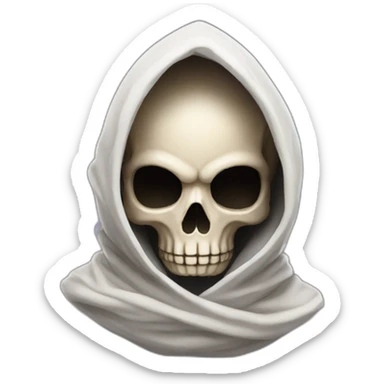 skull in a cowl sticker