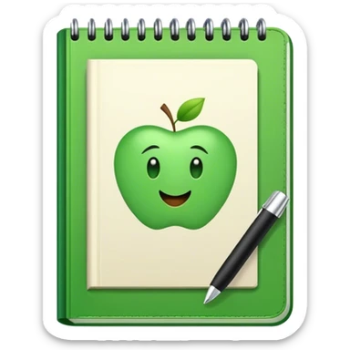 Caderno verde sticker