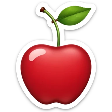 A cherry outline that is black and white sticker