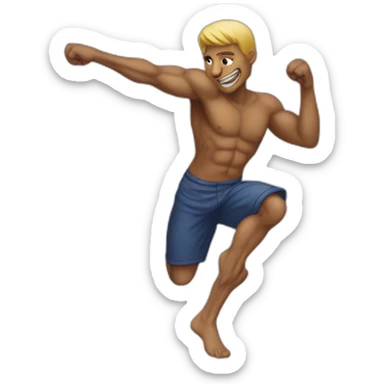 one legged man at an ass kicking contest sticker