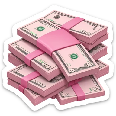 pink money sticker