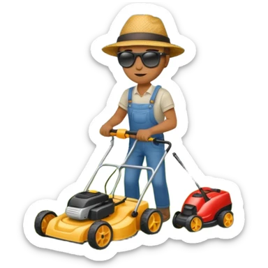 mowing the yard sticker