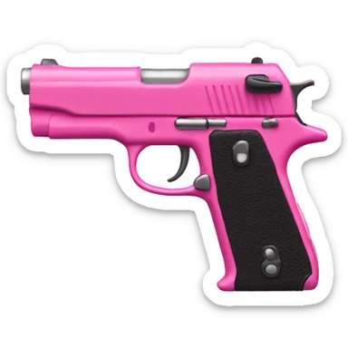 Pink gun  sticker