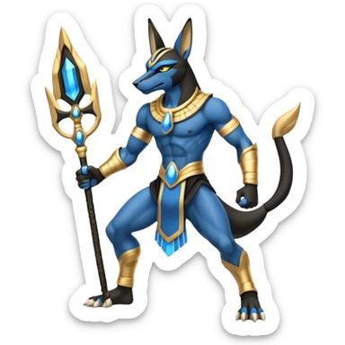 Anubis-Lucario-fusion (full body) sticker