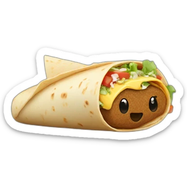 burrito with settings cog sticker
