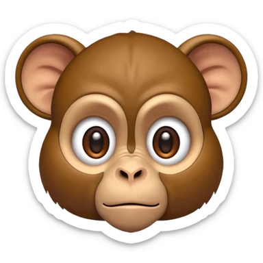 Monkey head with very very big ears sticker