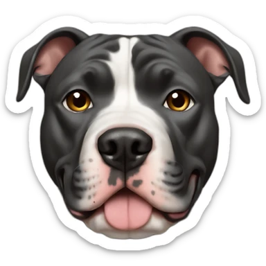 Dog american pitbull black Head sticker