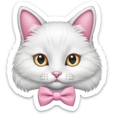 Gato con moño Rosita sticker