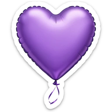 purple Foil balloon heart, remove background sticker