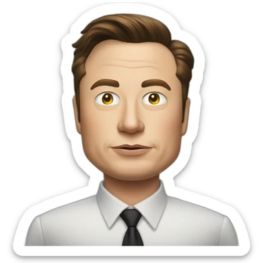 Elon musk dressed up as trump sticker