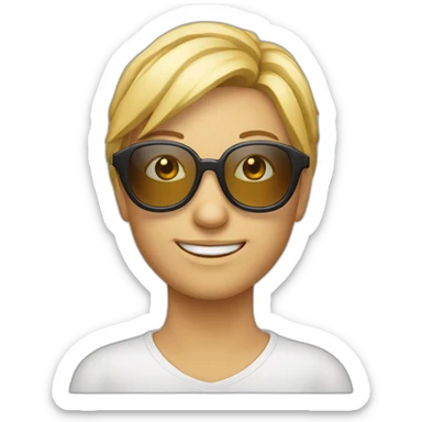 Chausette avec des lunettes de soleil sticker